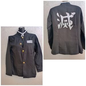 Gray Button-Up Women's Jacket
